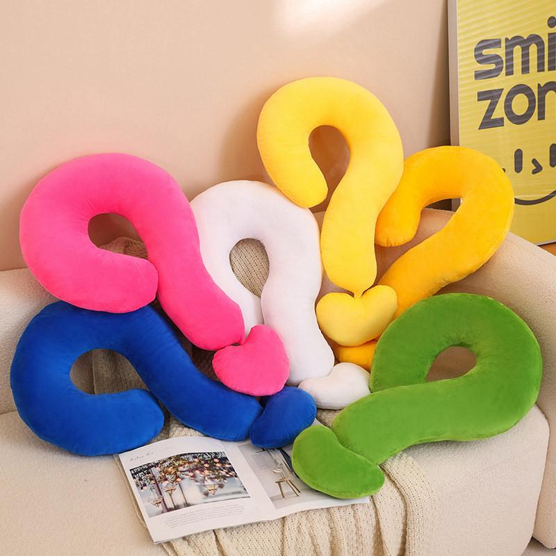 Mark Neck Question Pillow Plush Toy Cartoon Stuffed Doll Cute Decorative Cushion