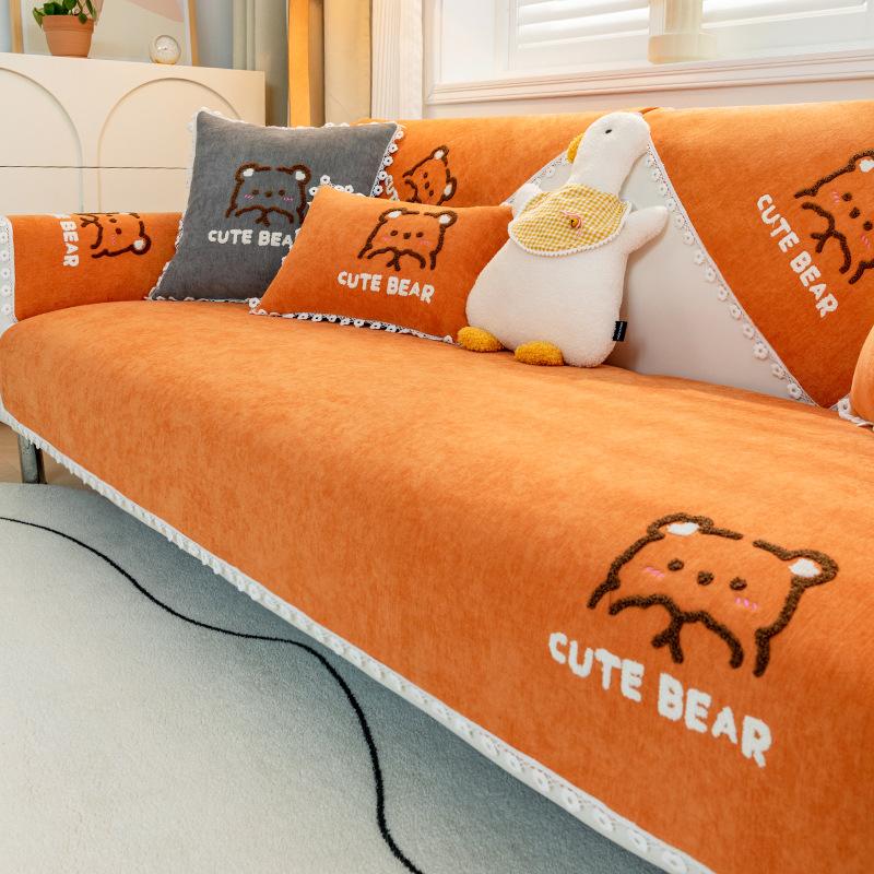 Almofada de Sofá Desenho Animado Universal para Quatro Estações Capa de Almofada de Sofá Antiderrapante Nova Capa de Almofada Toalha Capa de Almofada