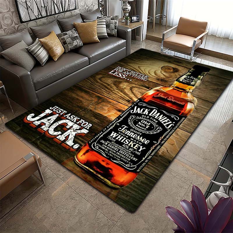 2026 new multi size J-Jack D-Daniels printed carpet yoga mat home decoration living room bedroom anti slip area carpet gift