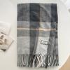 Scarf New imitation cashmere color plaid scarf female Korean version autumn and winter plaid scarf fringed shawl scarf