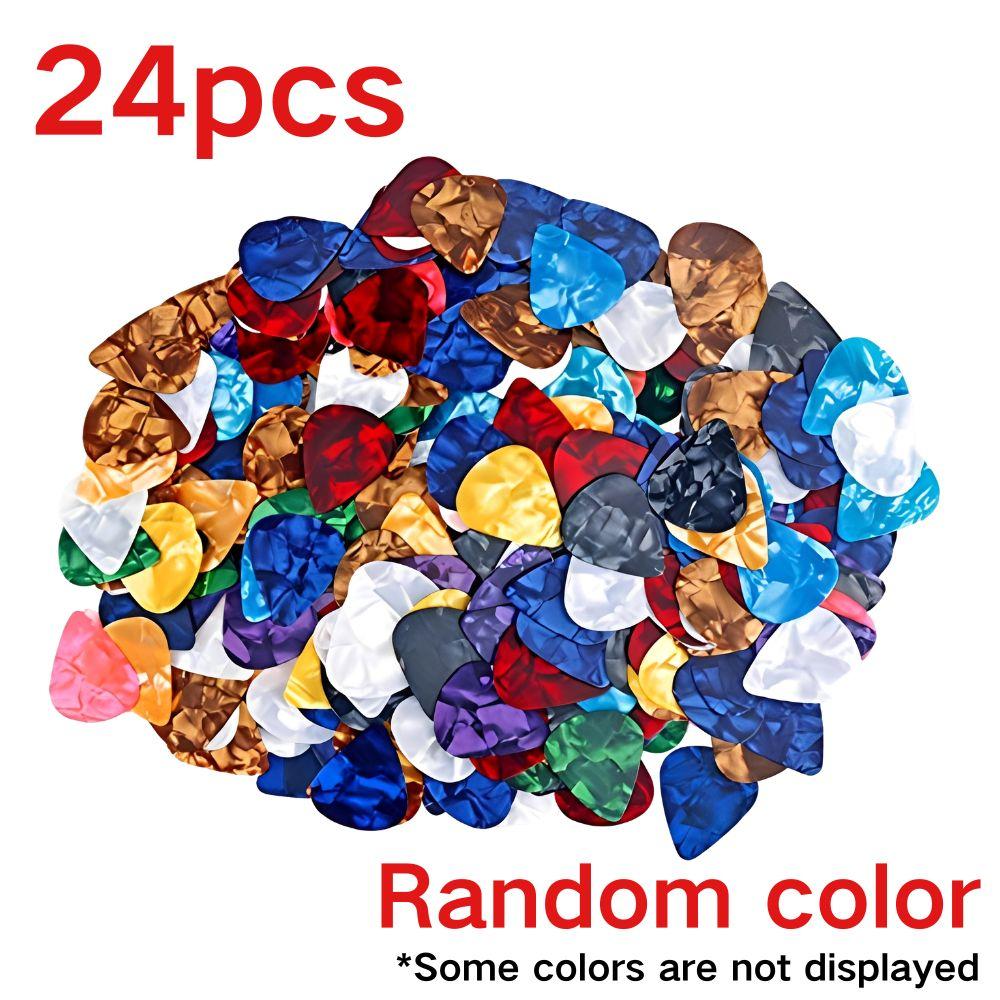 5/24pcs 0.5mm Colorful Celluloid Guitar Picks for Acoustic Electric Guitar, Bass, Ukulele, Musical Instrument Accessories YMY