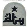 Casual Jacquard Star Hat Knit Windproof Hat for Adult Autumn Winter Cycling
