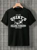 Jaws Quints Amity Island 1975 Shark Fishing Men's T-Shirt Novelty Fishing Tee