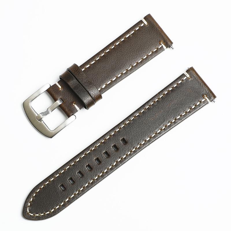 Leather Strap Business Men's Strap Upgrade Switch Ears Double Sided First Cowhide Watch Strap