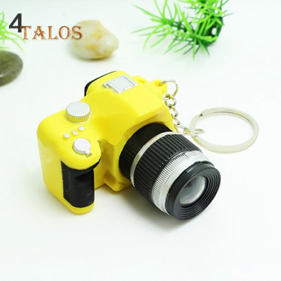 Cute Mini Digital Single Lens Reflex DSLR Camera Style LED Flash Light Keychain Suspension Trinket