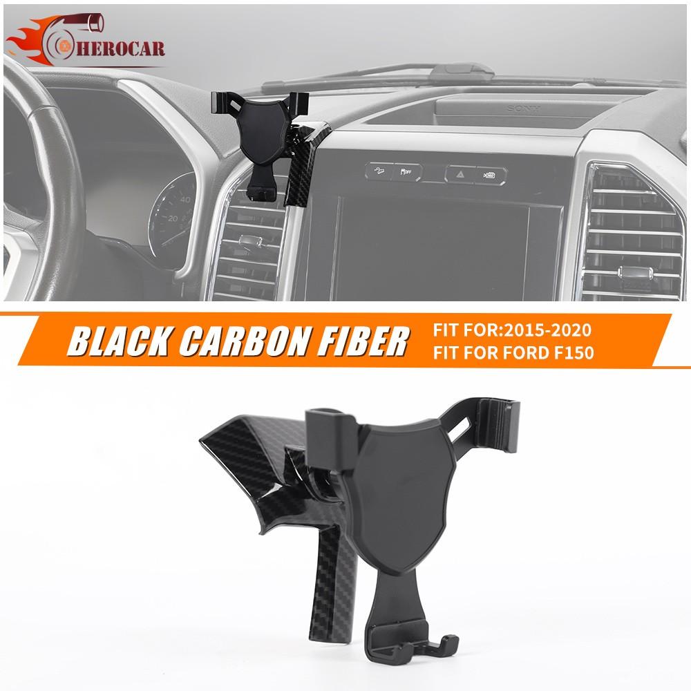 Carbon Fiber 360° Phone Bracket Holder Dashboard For Ford F150 15-20 Accessories