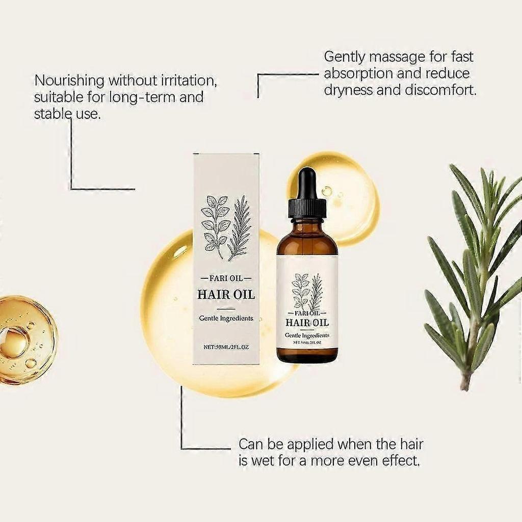 1-3X Fari Oil Hair Growth & Scalp Treatment, Botanical Scalp Oil with Herbal Infusion for Dry Scalp & Edges, Daily Nourishment for All Hair Types