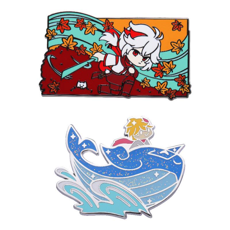Character Cartoon Creative Metal Enamel Badge Charming Anime Style Brooch For All Occasions