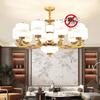 NuFeng Modern Chinese Style Chandelier, 12-Light, 3-Color Dimmable