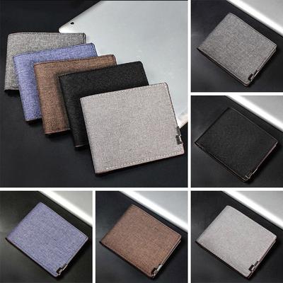 Driver License Cover Short Men's Wallet Canvas Multi Card Position Money Purses Card Holder Student