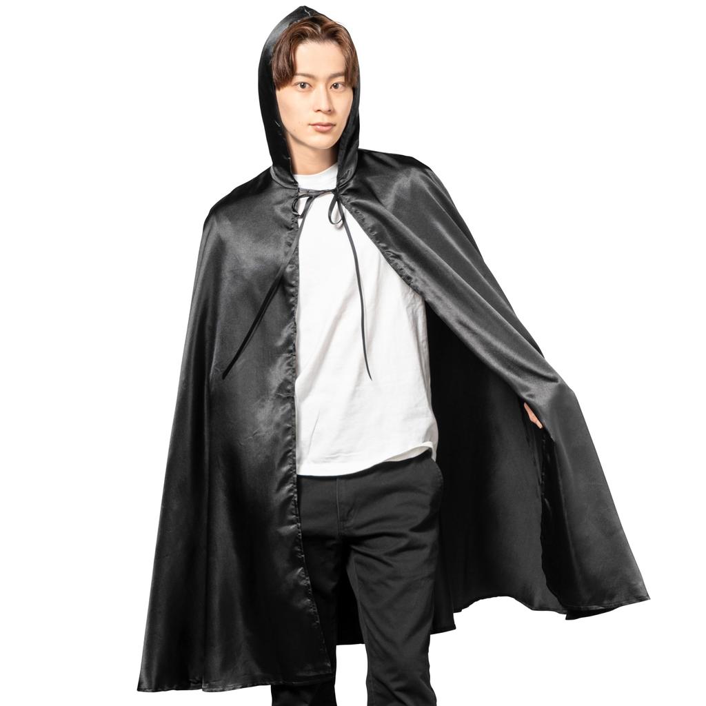 Clearstone Cosplay Halloween Black Cape Unisex Black MEN's