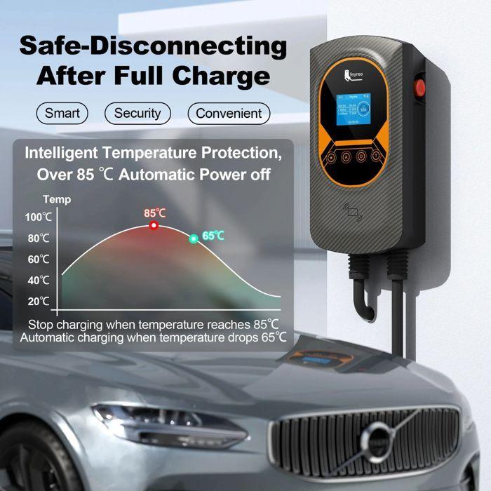 Station de charge 32A chargeur de voiture électrique EVSE Wallbox 7.6KW câble de type 2 IEC62196 contrôle APP.Bazarland30