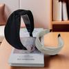 Women Wide Brimmed Embossing Crepe Satin Cloth Knot Hairbands Fashion Female Casual Shopping Hair Hoop Accessories