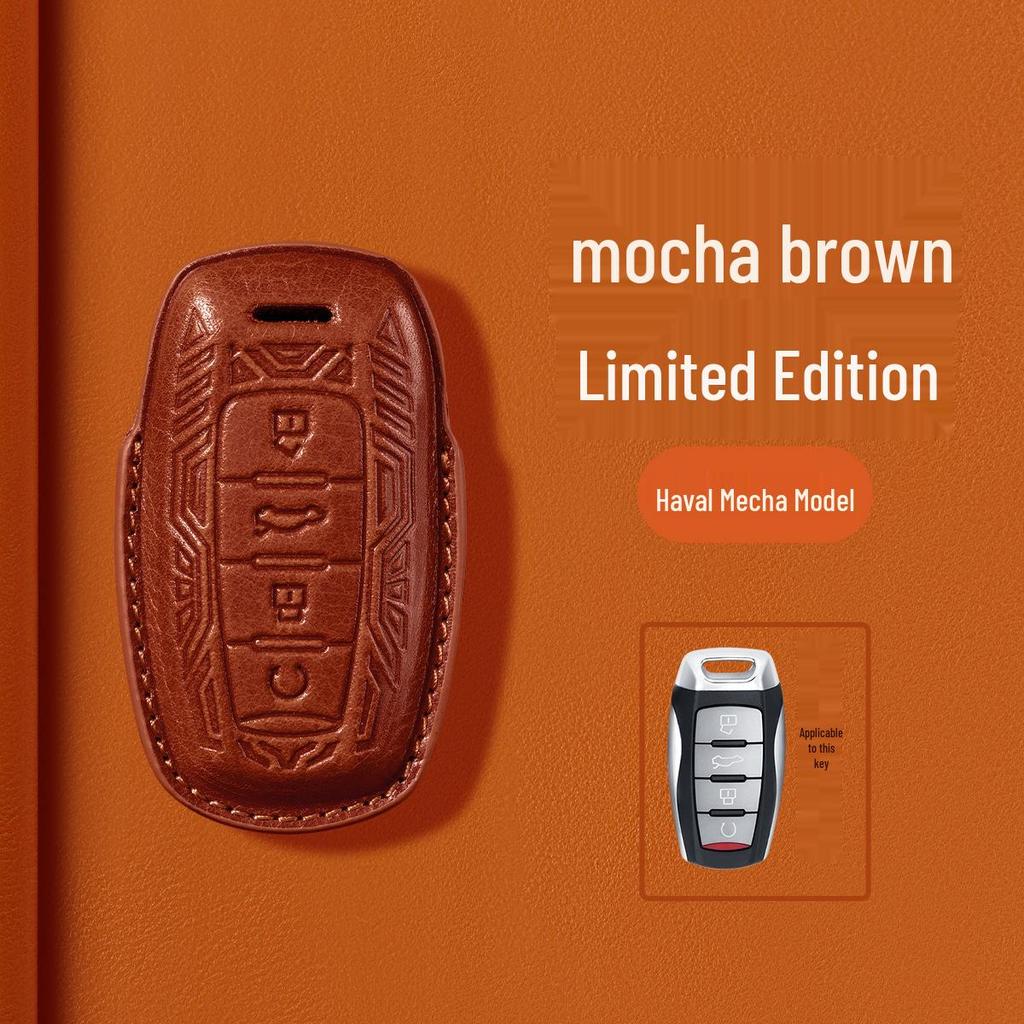 Haval Key Case: Genuine Leather Protective Shell for H6, H6s, H2, M6, H9, Red Rabbit, Big Dog, F7x Models