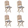 VidaXL Mobilier à Dîner d'Extérieur Pliable 5 pcs avec Coussins Salon de Jardin Ensemble de Salle à Manger de Patio Table et 3063961
