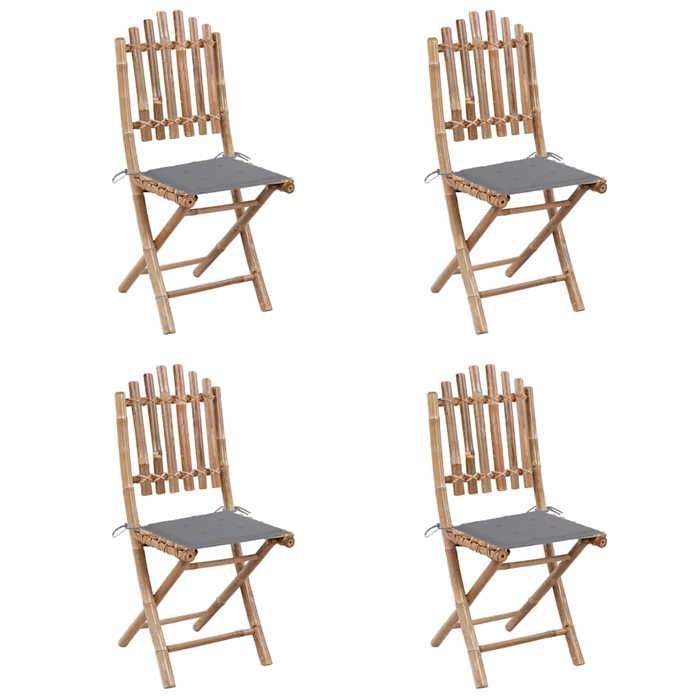 VidaXL Mobilier à Dîner d'Extérieur Pliable 5 pcs avec Coussins Salon de Jardin Ensemble de Salle à Manger de Patio Table et 3063961