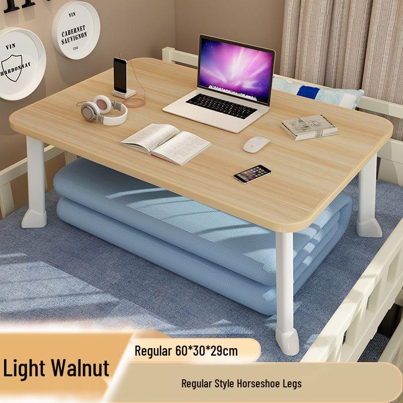 Folding Bedside Desk: Compact Floor Table for Bedroom & Dorm Study