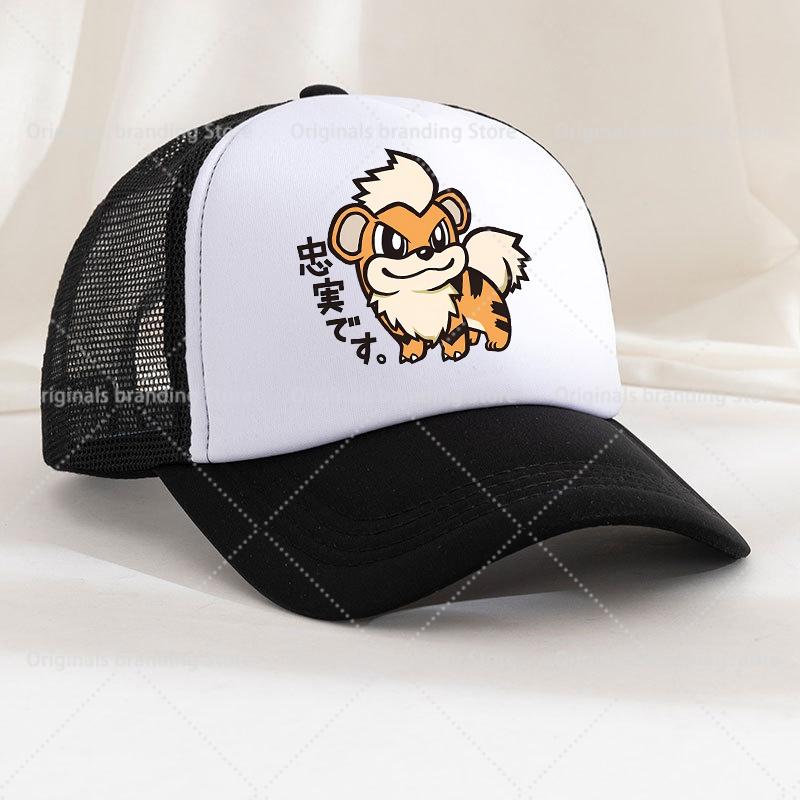 Summer Baseball Cap Cartoon Anime Figure Pokemoned Print Hat Boy Girl Breathable Kid Hat HipHop NetCap Kawaii Kids Toy Gift