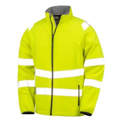 Ergebnis Echte Recycelte Herren Recycelte Bedruckbare Weiche Sicherheits-Shell-Jacke