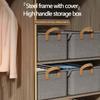 1Pc Cationic Steel Frame Folding Storage Box Clothes Trousers Home Multi-functional Compartment Drawer Wardrobe Storage Box