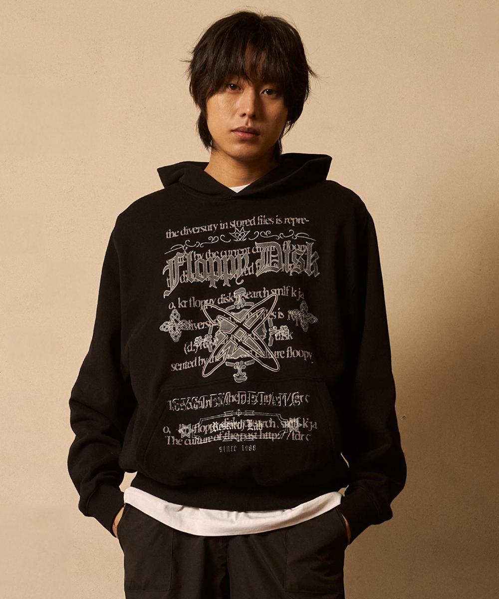 Fdr Pattern Arrangemet Hoodie Black Black/M
