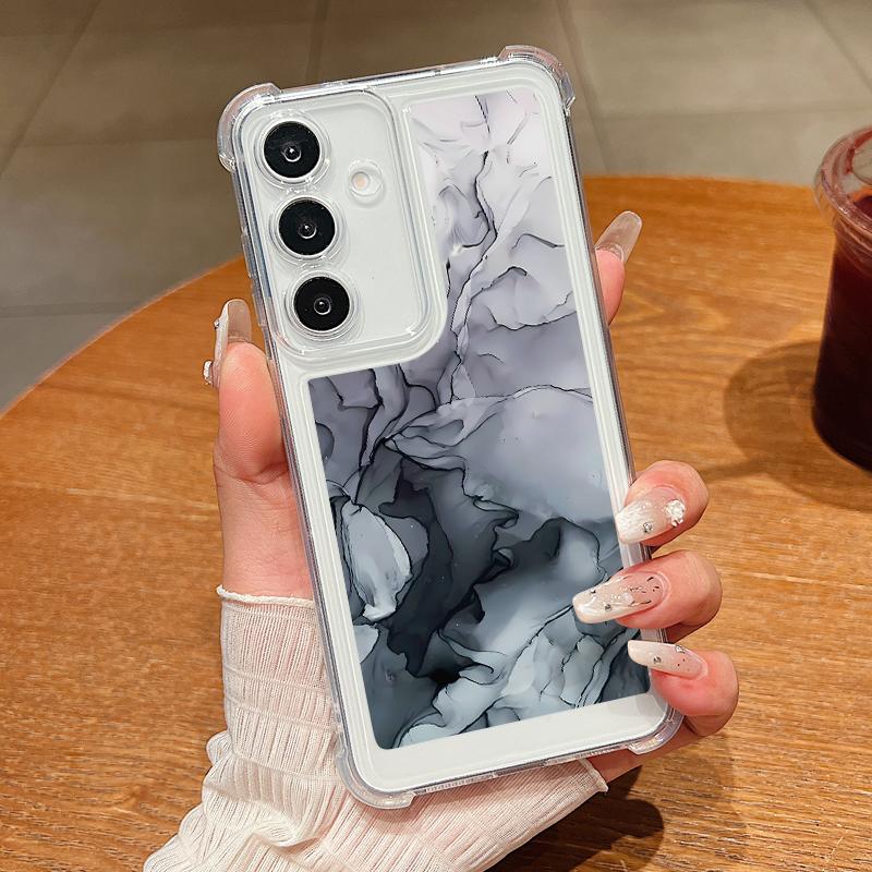 

Прозорий силіконовий чохол з малюнком мармуру для Samsung S25 Ultra S24 FE S23 S22 A56 A36 A16 A55 A35 М який протиударний захист об єктива Тонкий чохол для телефону Samsung A05S чорний