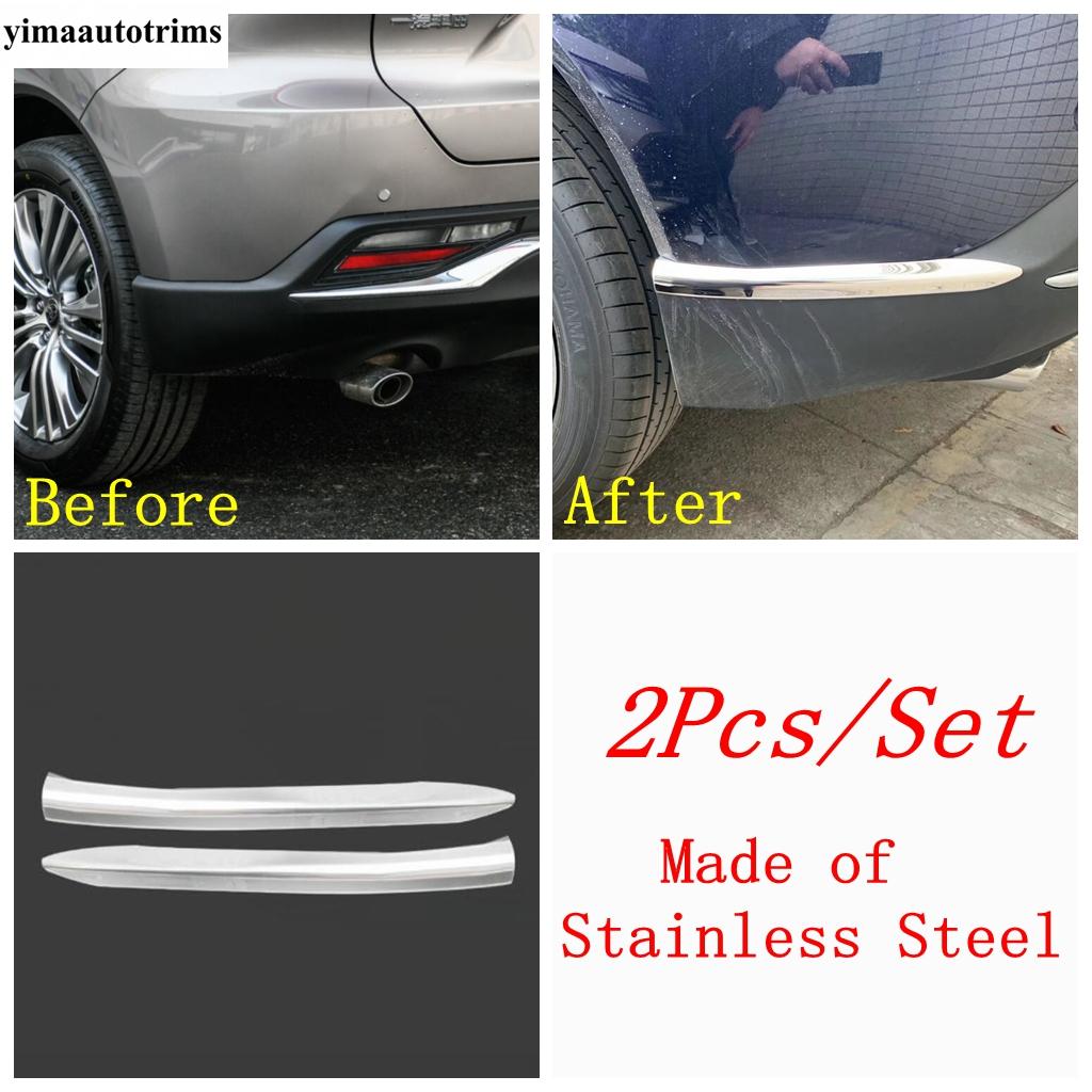 Front Rear Bumper Corner Strip Anti-rub Protection Cover Trim For Toyota Venza / Harrier  - 2024 Stainless Steel Accessories
