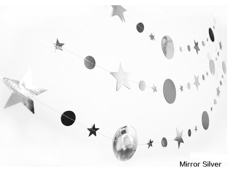 Festive Starry Round Bunting - Christmas & New Year Wall Decor