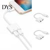 2 in 1 Dual-Port 3.5mm Jack Headphone Adapter Charge Cable for iPhone X/8/7