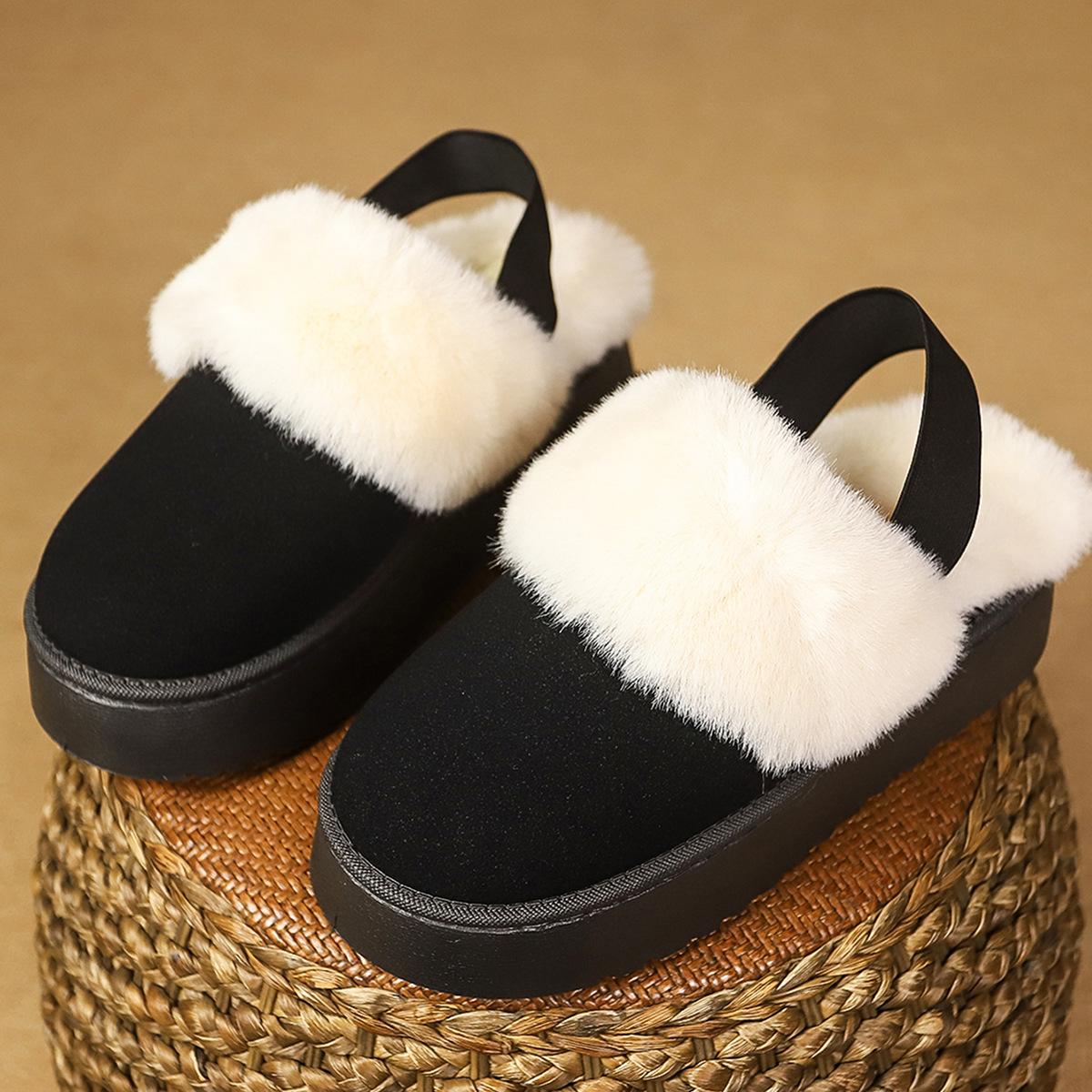 

Зимние сапоги 2025 женские двойного ношения полуподдержка женские на толстой подошве женские флисовые тепло и износостойкость плюшевые эластичные ленты 41 чёрный