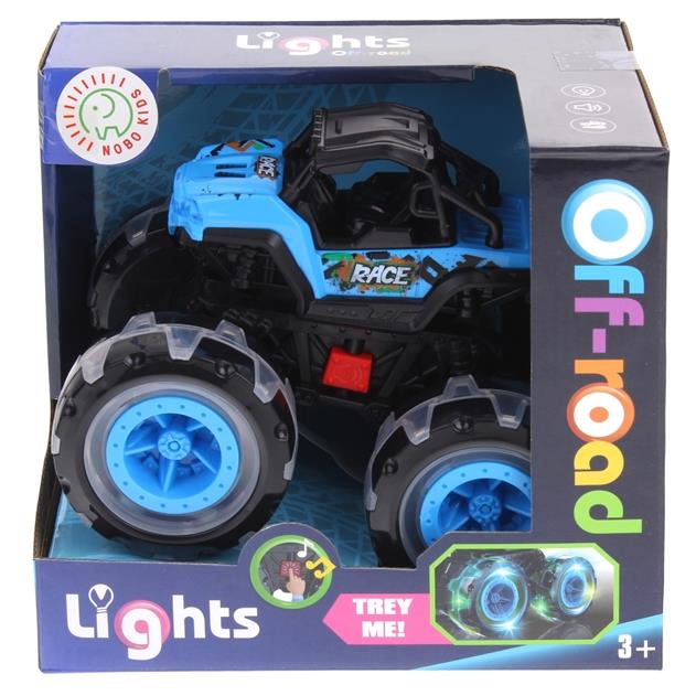 Monster Truck Off-Road Car Jeep Auto Off Road Sound Light Blue