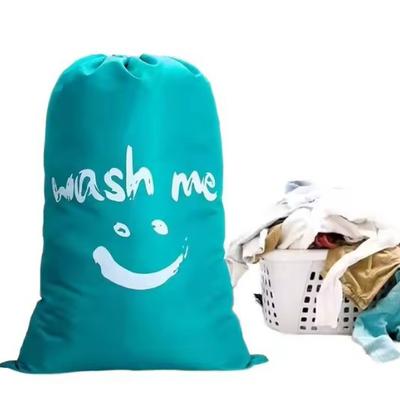 Amazon Cross border Saco de Lavanderia Estampado com Carinha Sorridente Saco de Armazenamento Pacote Cordão Bolso Sujo