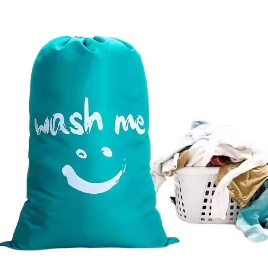 Amazon Cross border Smiling Face Printed Laundry Bag Storage Bag Bundle Drawstring Dirty Pocket
