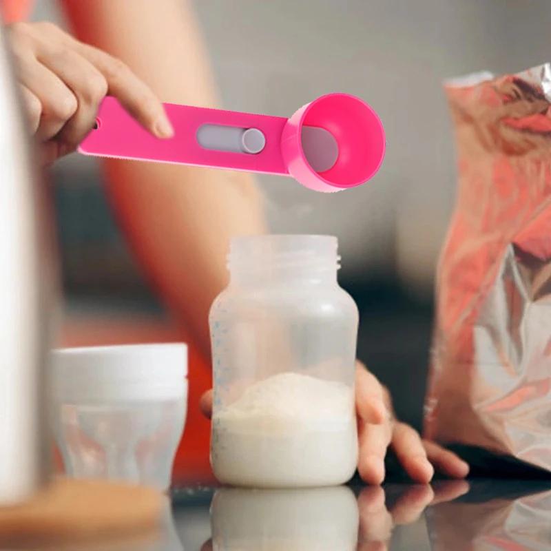 Kreativer Messlöffel-Trichter ohne Verschütten Zubereitung von Proteinpulver Workout- & Sportgetränken, Nachfüllen von Babynahrung Unordnung Verschütten