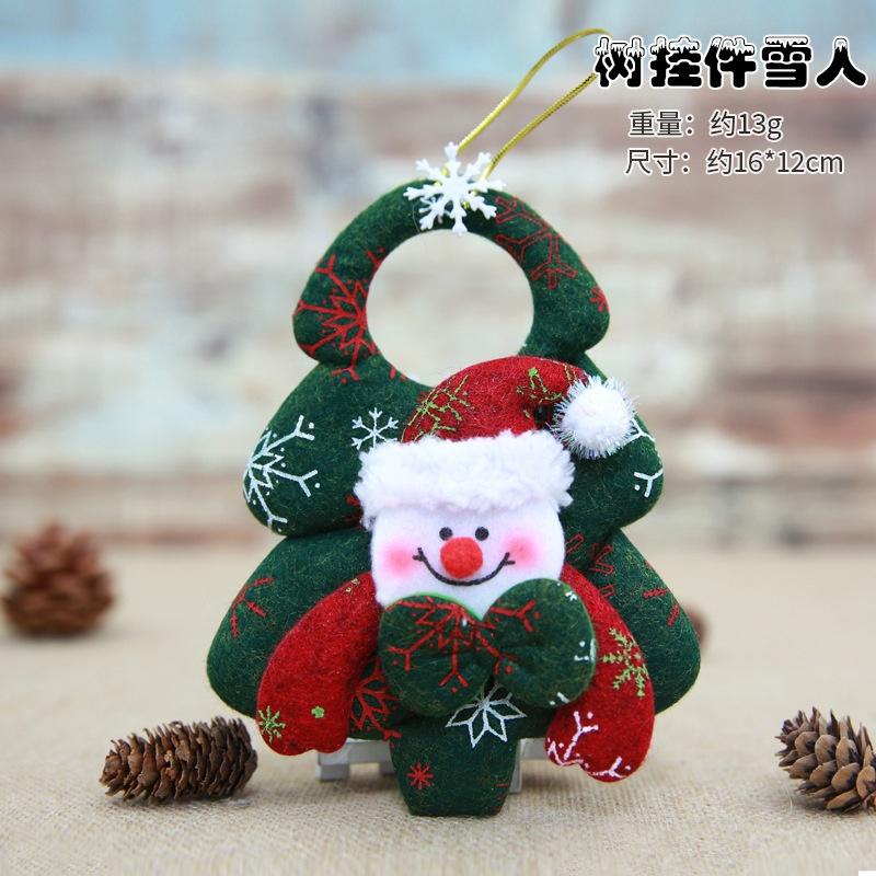 Christmas tree, Santa Claus, three-dimensional style, textile material Pendant snowman