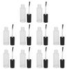 10pcs 8ml Empty Nail Polish Glass Bottles Accessory with Brush Cap Mixing Balls Funnel