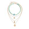 Multi-layer Boho Choker Jewelry Starfish Ocean Shell Bead Necklace Collarbone Chain  Female Fashion