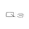 For Audi RS3 3D Chrome-Plated Black ABS Logo Decoration for Audi A1 A3 A4 LAA5 AA7 A8 Q2 Q3 Q5 Q7 Q8 TDI TFSI Rear Sticker