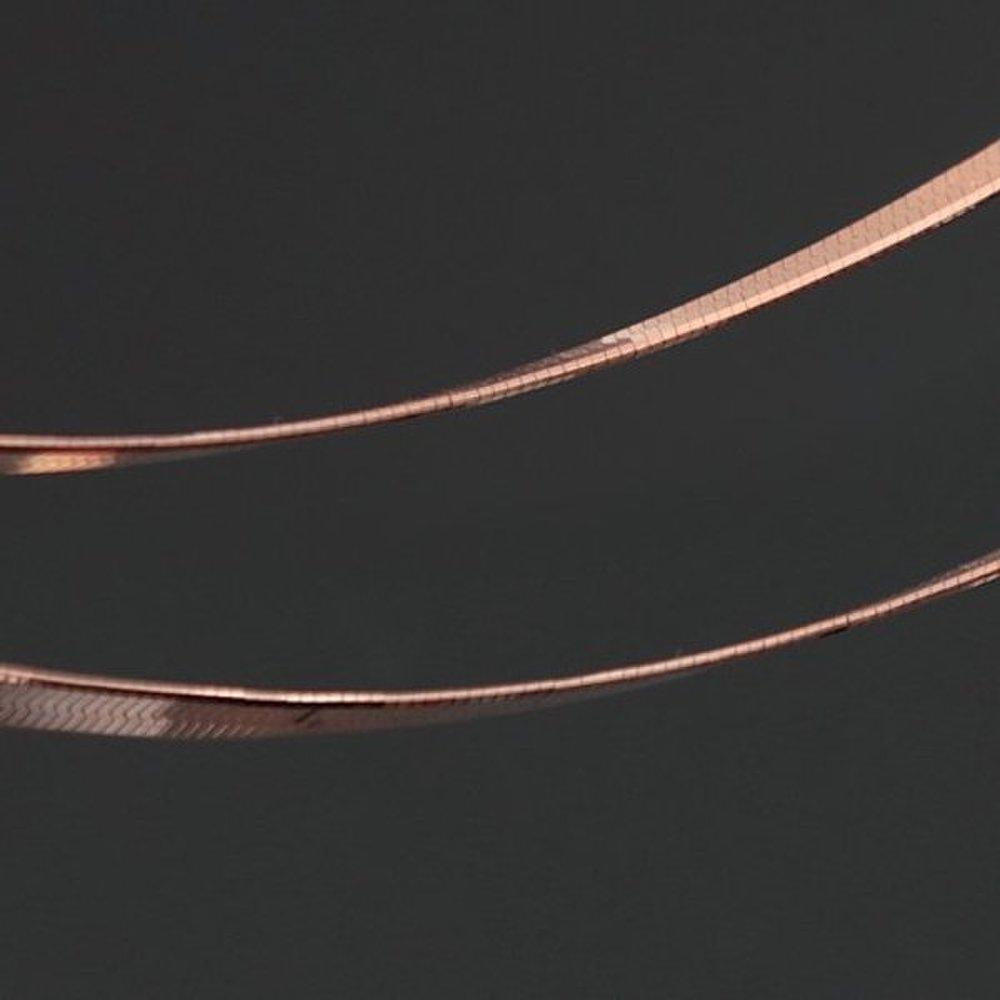 Snake 92.5 Silver High-Quality Snake Chain Rose Gold Chain Silver Anklet