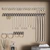 Wall-Mounted No-Drill Jewelry Display & Necklace Rack with Mini Adhesive Hooks