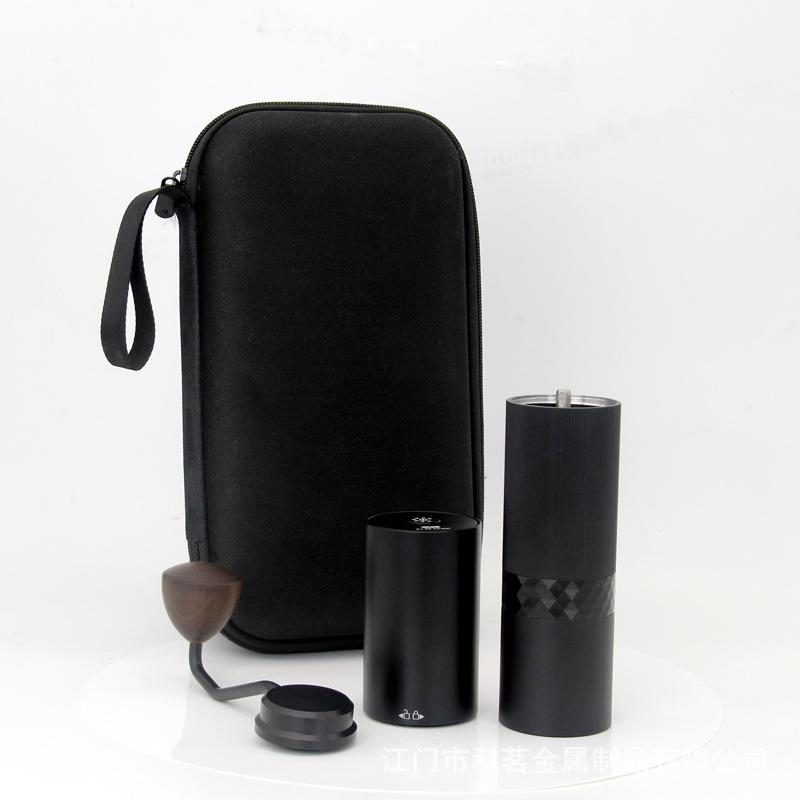 Manual Coffee Bean Grinder with Adjustable Capacity Stainless Steel Portable Manual Electric All-in-one Coffee Grinder