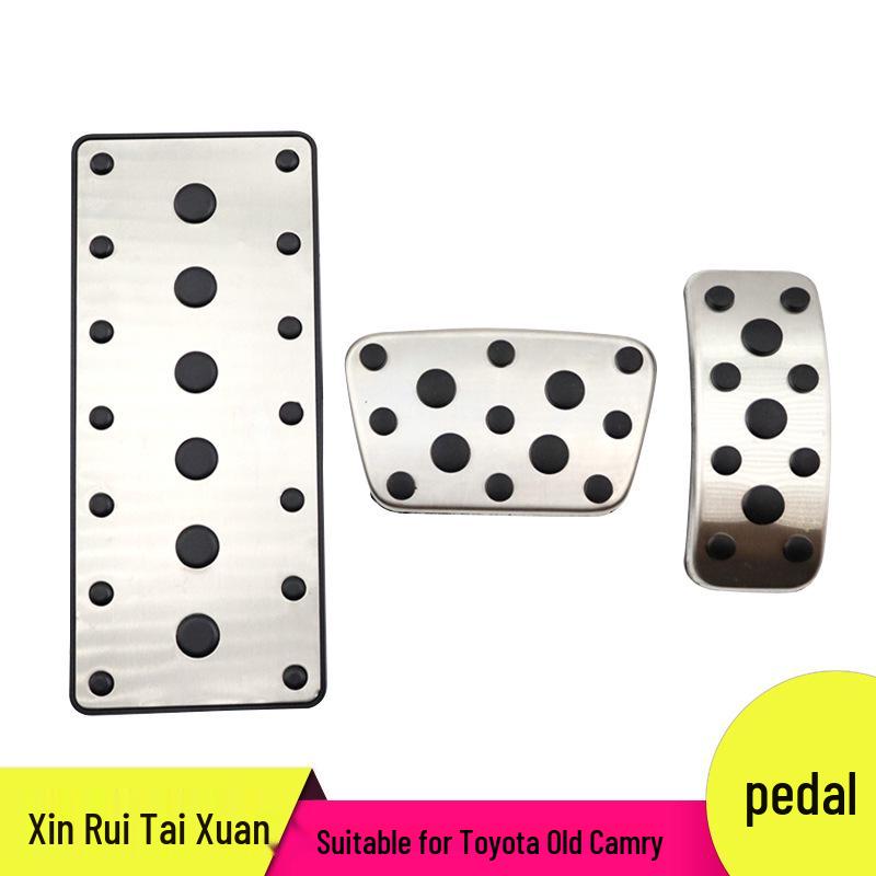 

Non-Slip Pedal Covers for Old Camry: Throttle, Brake, Rest Area Decor Accessories Aluminum Alloy + Hard Rubber