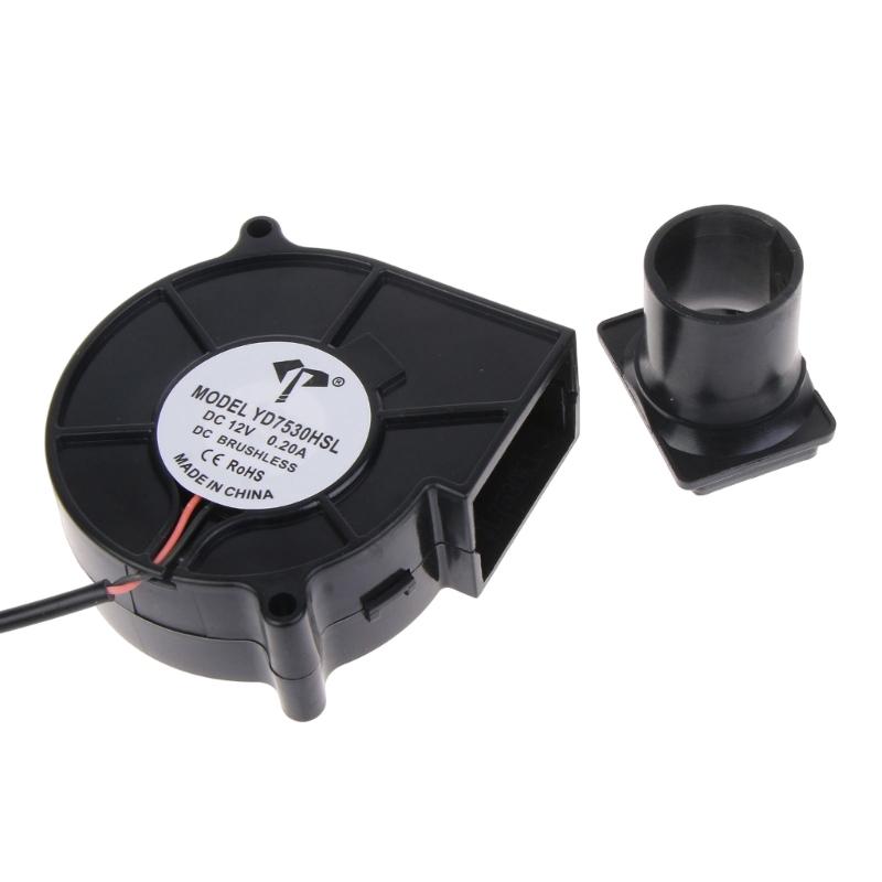 7530 BBQ Blower Fan DC12V 3700R Double Oil Bearing for Barbecue Picnic Camping