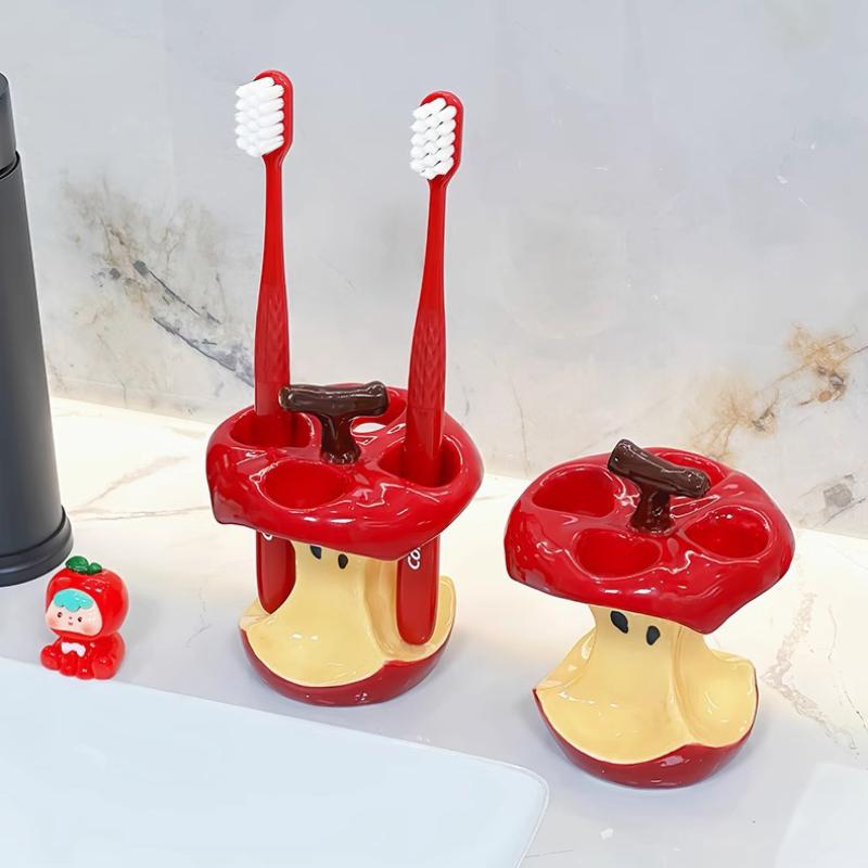 Kreativer Keramik-Zahnbürstenhalter, rutschfest, wasserdicht, Aufbewahrung für Make-up-Pinsel, langlebig, tragbar, Zahnpasta-Halter