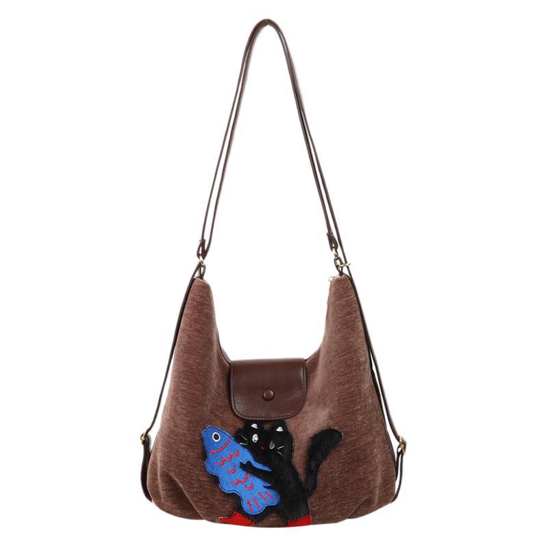 Retro commuter tote bag women's large capacity 2025 new autumn and winter leisure three-purpose bag single shoulder backpack