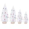 Plastic Mini White Christmas Tree with Colorful Bells Artificial Xmas Pine Tree  Party Favors