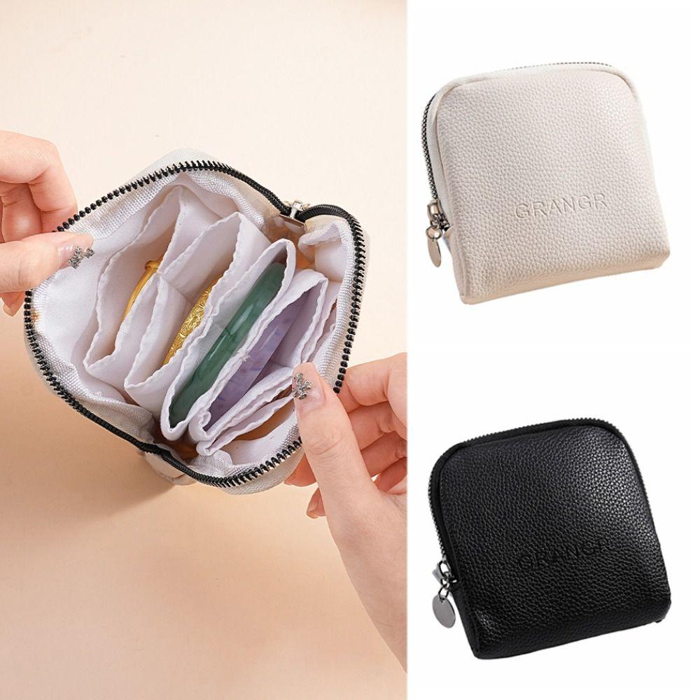 PU Leather Jewelry Packing Bag Earrings Bracelet Jewelry Holder Mini Cosmetic Bag Travel