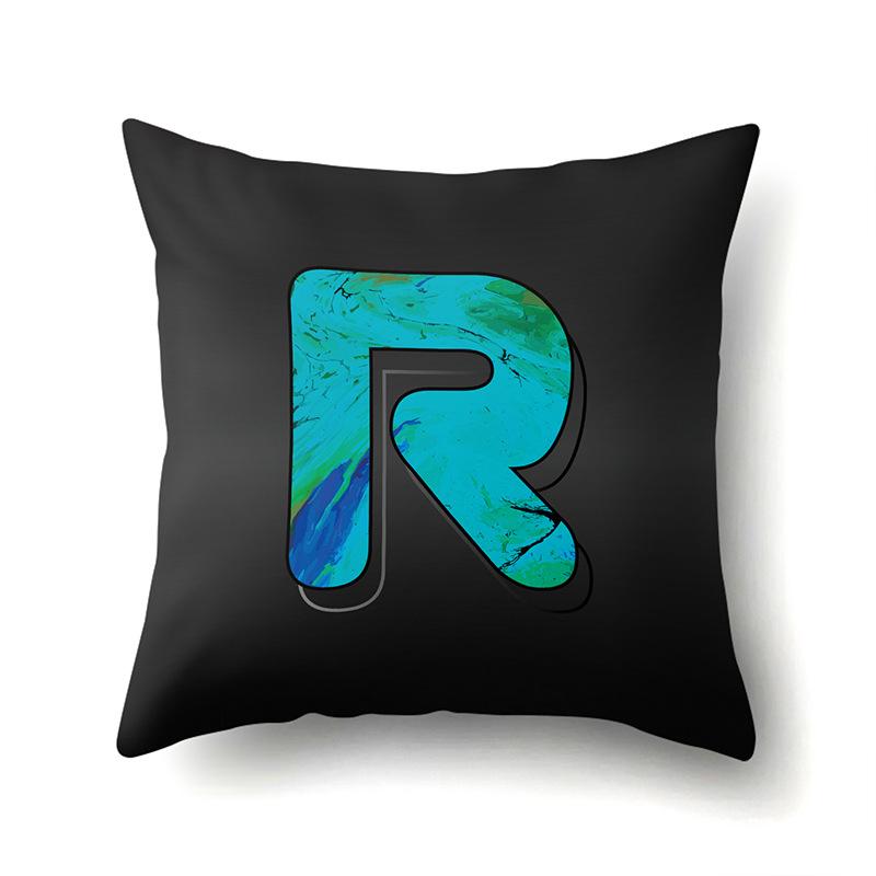 Polyester Pillowcase 3D Three-dimensional Effect Cushion Set Decorative Printing 26 English Letter Pillowcase