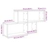 Wall Shelf Vintage Wood Look 100 x 18 x 53 cm Engineered Wood