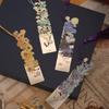 Retro Oil Painting Style Metal Hollow Bookmark Student Stationery School Supplies Exquisite Tassels Famous Painting Book Mark